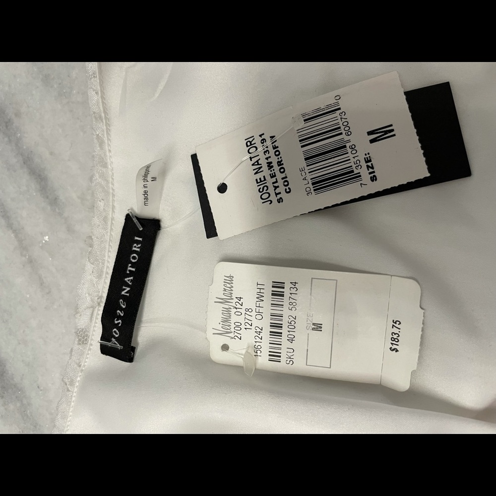 Josie Natori NWT gorgeous Lined M White Lace Dress Neiman Marcus purchase. - Picture 7 of 10